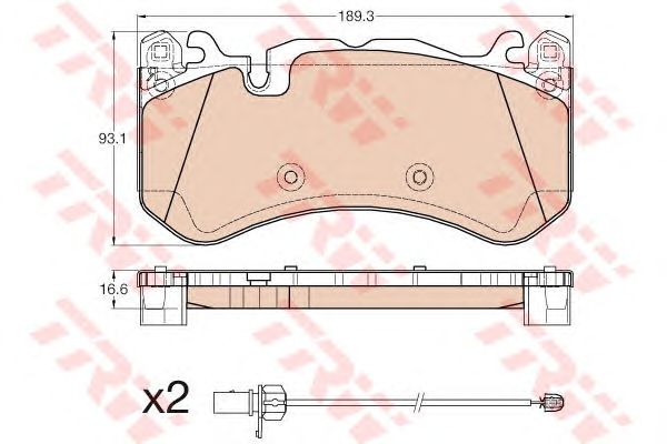 set placute frana,frana disc AUDI A6/A7 4,0-5,0 QUATTRO 08- 189,3 X 93,1 X 16,6