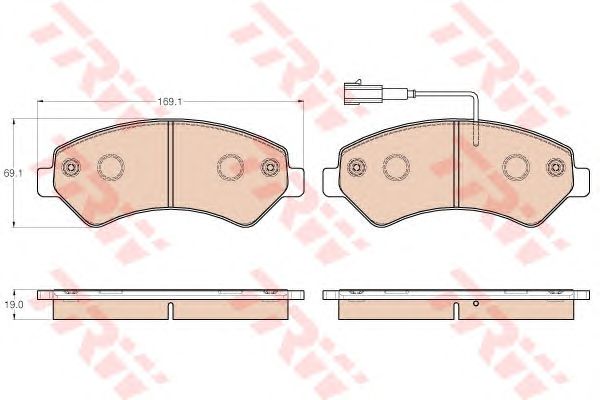 set placute frana,frana disc FIAT DUCATO 06- 2000KG