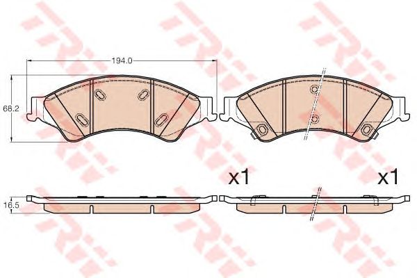 set placute frana,frana disc