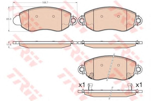 set placute frana,frana disc FORD TRANSIT 00-06