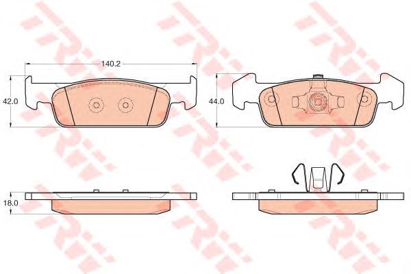 set placute frana,frana disc DACIA LOGAN/SANDERO 12- 1,2/1,6B