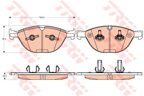 set placute frana,frana disc BMW 5/6 5,0 04-10 193,2 X 79,2 X 20,4 ATE