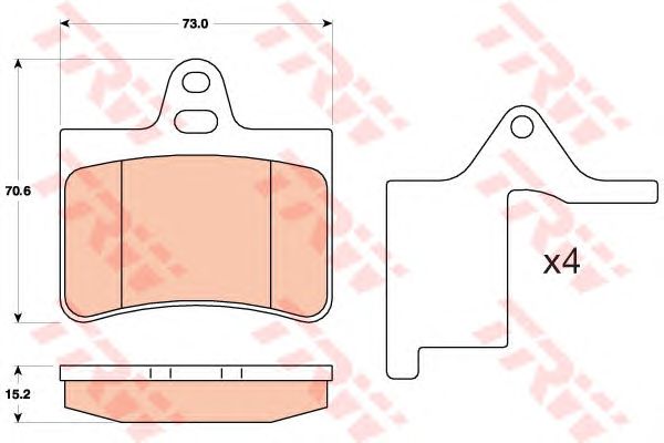 set placute frana,frana disc