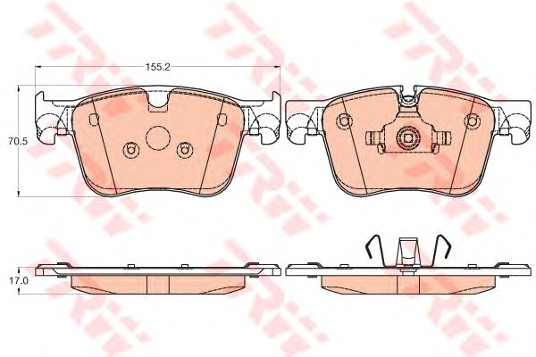 set placute frana,frana disc CITROEN C4 PICASSO 13-/308 13- 304MM