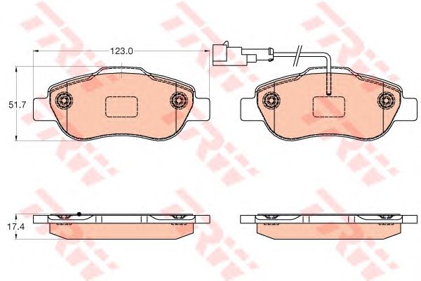 set placute frana,frana disc FIAT 500 07-