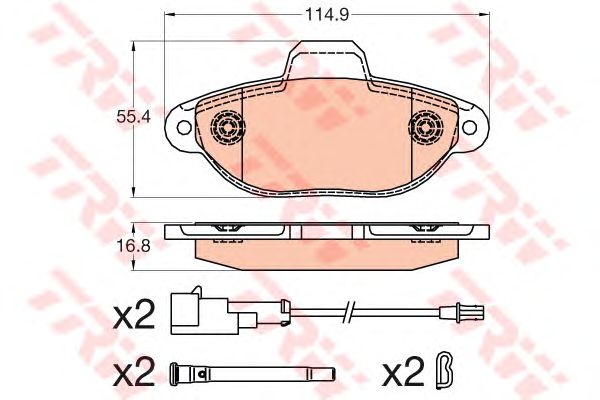 set placute frana,frana disc FIAT PUNTO/SC/500/KA