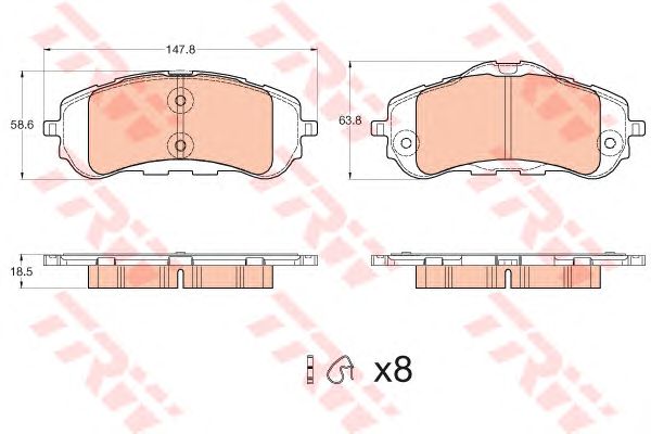 set placute frana,frana disc PEUGEOT 308 13-