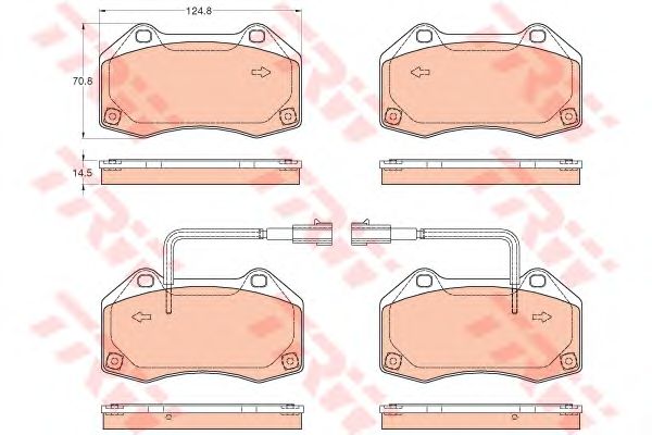 set placute frana,frana disc ALFA 4C 13-/4C SPIDER 14-