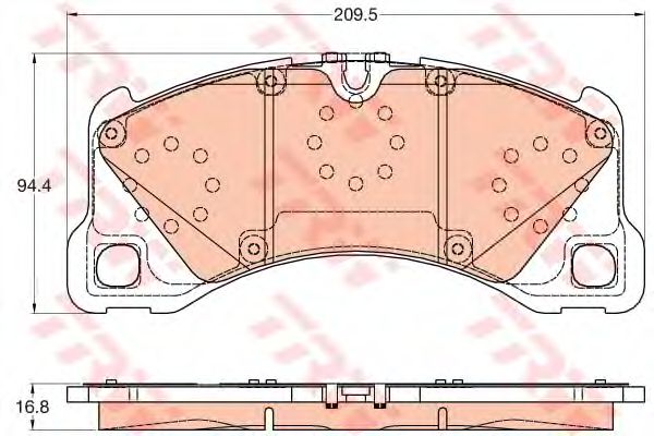 set placute frana,frana disc PORSCHE