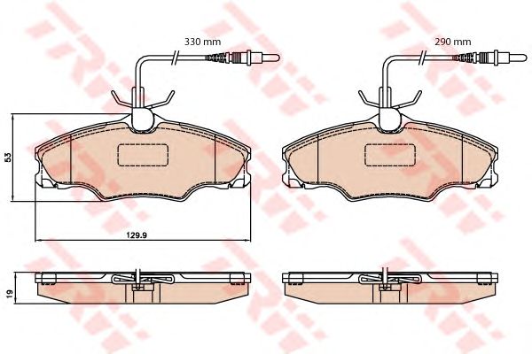 set placute frana,frana disc