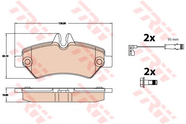 set placute frana,frana disc MERCEDES-BENZ SPRINTER 06-