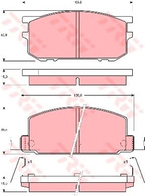 set placute frana,frana disc