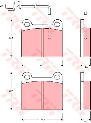 set placute frana,frana disc