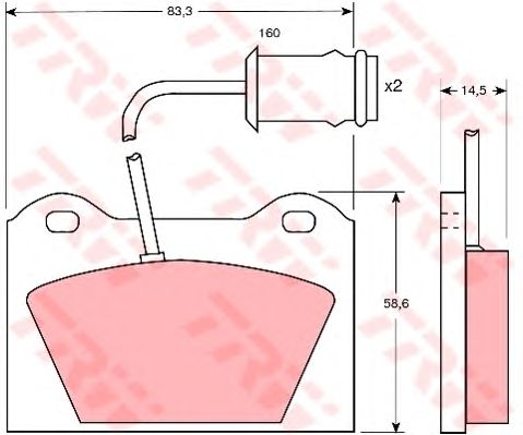 set placute frana,frana disc