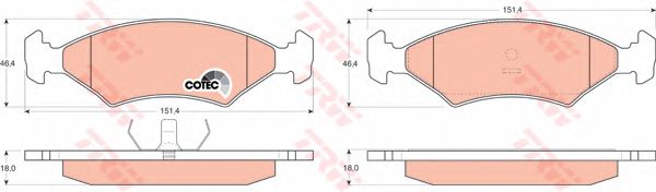 set placute frana,frana disc