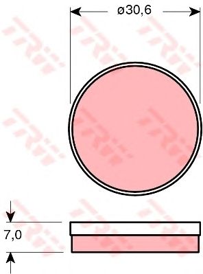 set placute de frana,frana de parcare cu disc CITROEN 2 CV 70-85