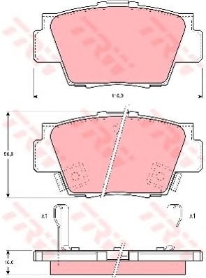 set placute frana,frana disc HONDA NSX