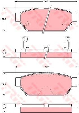 set placute frana,frana disc MITSUBISHI CARISMA 95-06