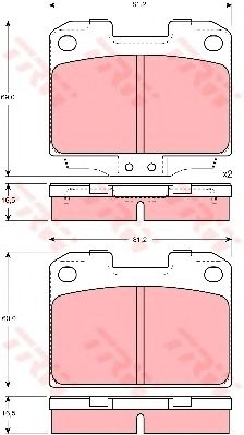 set placute frana,frana disc MITSUBISHI GALANT 92-