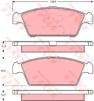 set placute frana,frana disc DAEWOO TICO