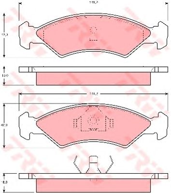 set placute frana,frana disc