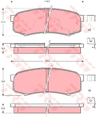 set placute frana,frana disc