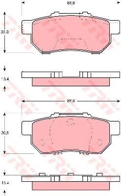 set placute frana,frana disc HONDA JAZZ 02-/CIVIC 95-/CRX 92- JP