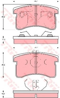 set placute frana,frana disc DAIHATSU CUORE