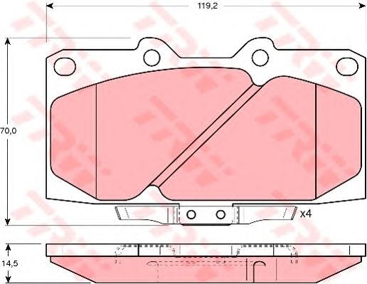 set placute frana,frana disc SUBARU IMPREZA 00-/300ZX