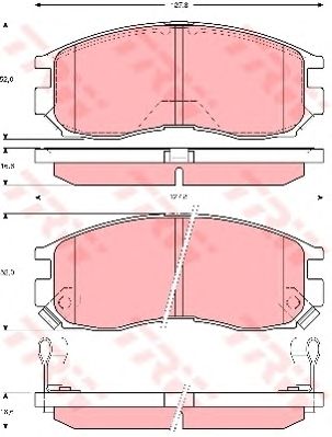 set placute frana,frana disc MITSUBISHI GALANT 92-/96-/ECLIPSE -99/SPACE WAGON