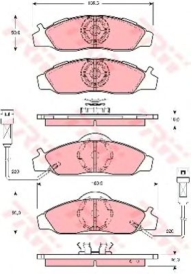 set placute frana,frana disc SSANGYONG KORAN