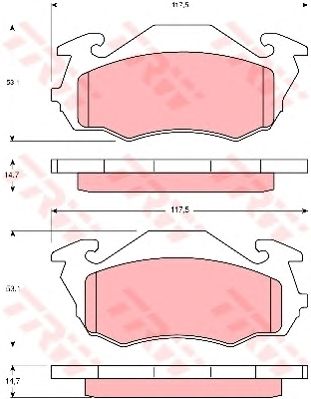 set placute frana,frana disc