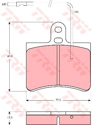 set placute frana,frana disc