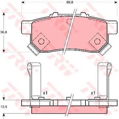 set placute frana,frana disc