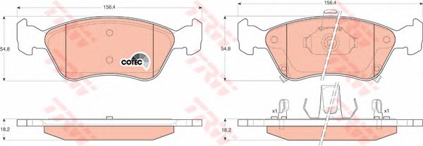 set placute frana,frana disc