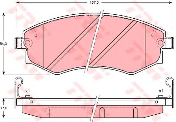 set placute frana,frana disc HYUNDAI LANTRA