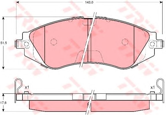 set placute frana,frana disc DAEWOO LANOS