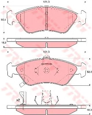 set placute frana,frana disc KIA CLARUS/SHUMA