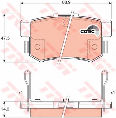 set placute frana,frana disc