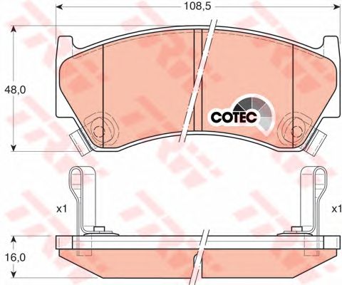 set placute frana,frana disc NISSAN MAXIMA