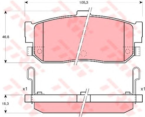 set placute frana,frana disc NISSAN ALMERA 98-/00-/PRIMERA COMBI