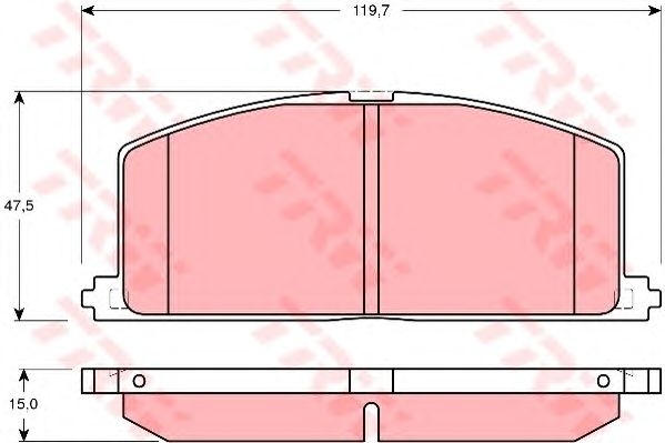 set placute frana,frana disc TOYOTA COROLLA