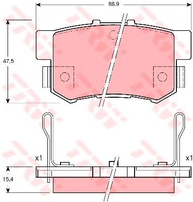 set placute frana,frana disc HONDA ACCORD