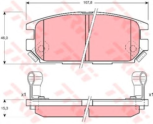 set placute frana,frana disc MITSUBISHI GALANT 92-