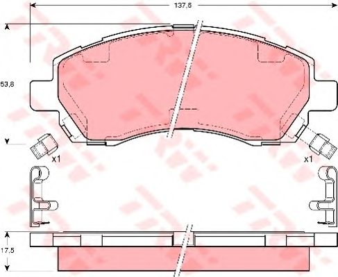 set placute frana,frana disc SUBARU IMPREZA