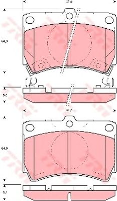 set placute frana,frana disc MAZDA 323