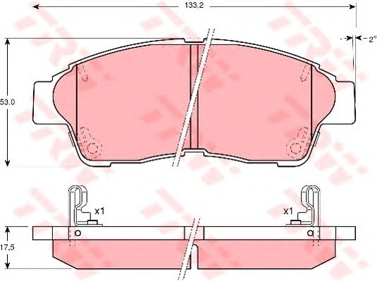 set placute frana,frana disc TOYOTA COROLLA 92-