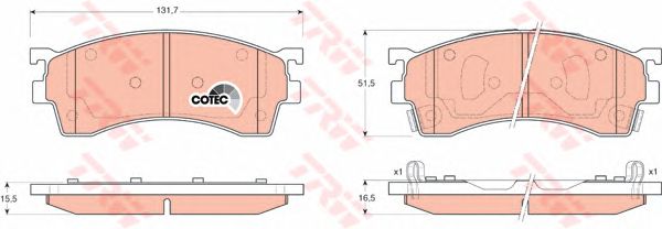 set placute frana,frana disc