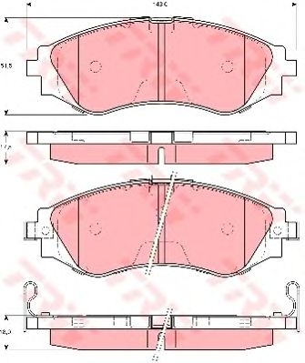 set placute frana,frana disc DAEWOO LANOS