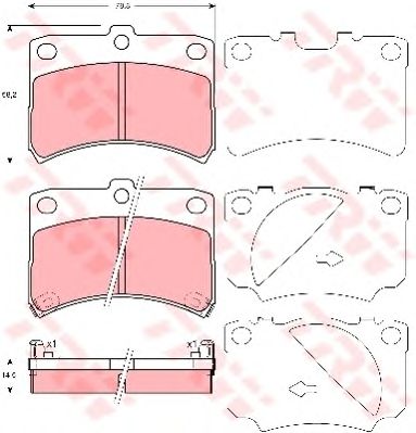 set placute frana,frana disc DAIHATSU CUORE